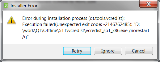 Qtifw 344 Error During Installation Process Qt Tools Vcredist Qt Bug Tracker