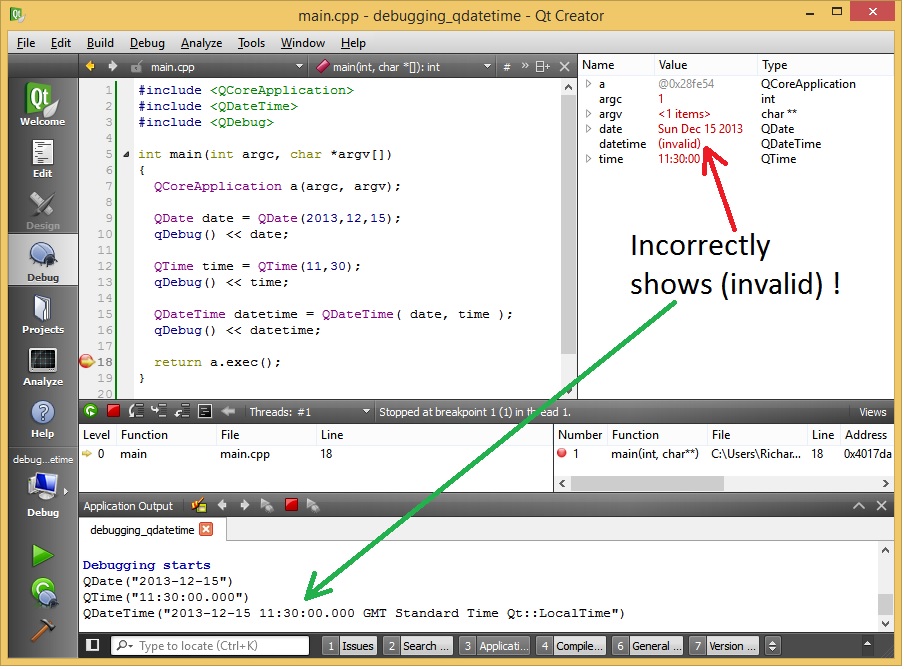 Qdatetime. QDEBUG qt пример. Qt datetime. Отладчик qt. QCOREAPPLICATION это пример.