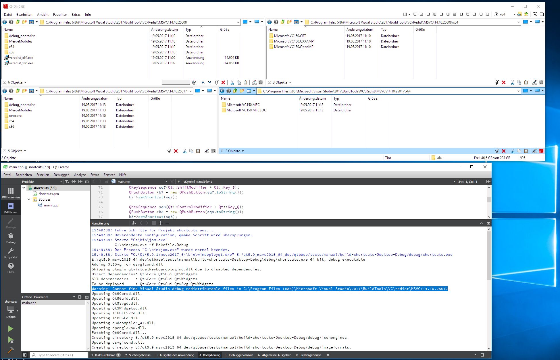 Qtbug Windeployqt Deploying Visual Studio 17 Redistributables Does Not Work Qt Bug Tracker