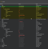 Qt Creator 16.0.0-beta1 Locals (qttypes recognized but not display properly due to not loading debug helpers through python).png